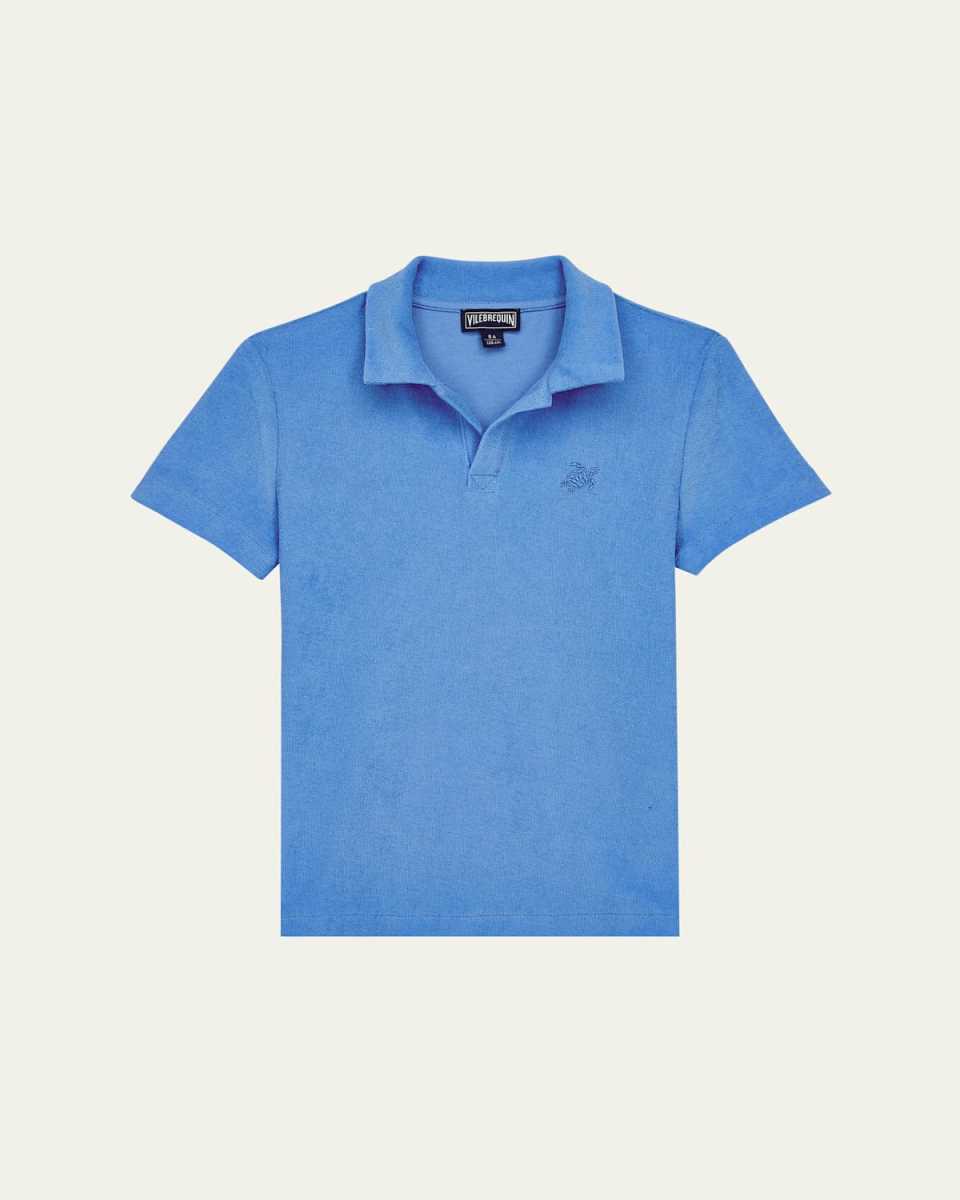 Boy's Embroidered French Terry Shirt, Size 2-14